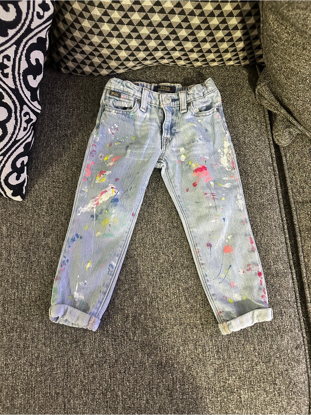 Polo Ralph Lauren girls paint splatter jeans (3T)